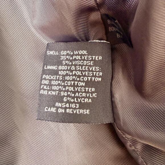 Black Rivet Pea Coat Mens Wool Blend Button Front Layered Warm Lined Size Small - Picture 7 of 13